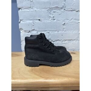 Timberland Big Kids 6" Premium Black Suede Boots ‎ Size 1